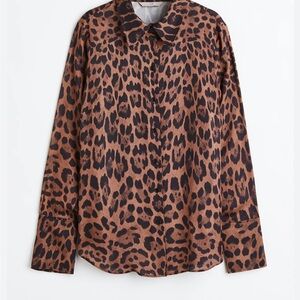 H&M Leopard Print Button-Up Shirt